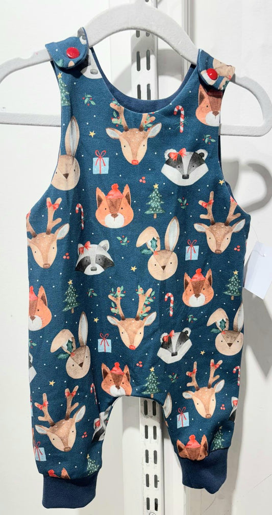 Christmas animal heads romper