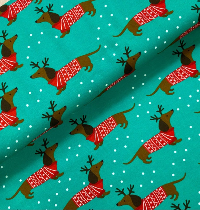 Sausage dog Christmas romper